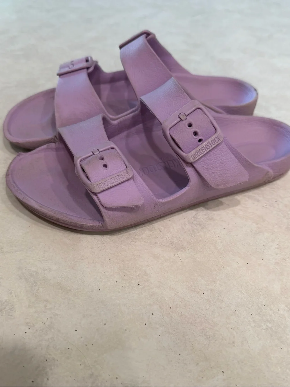 Birkenstock Arizona Sandals EUR 34 Purple Fog Beach Lightweight Kids